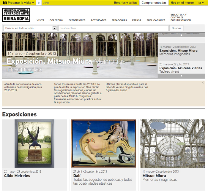 Nueva web del Museo Reina Sofía