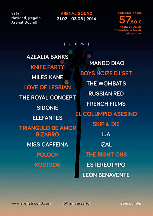 Love Of Lesbian, The Right Ons y El Columpio Asesino se suman al Arenal Sound