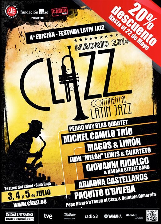 Clazz Continental Latin Jazz anuncia su cartel