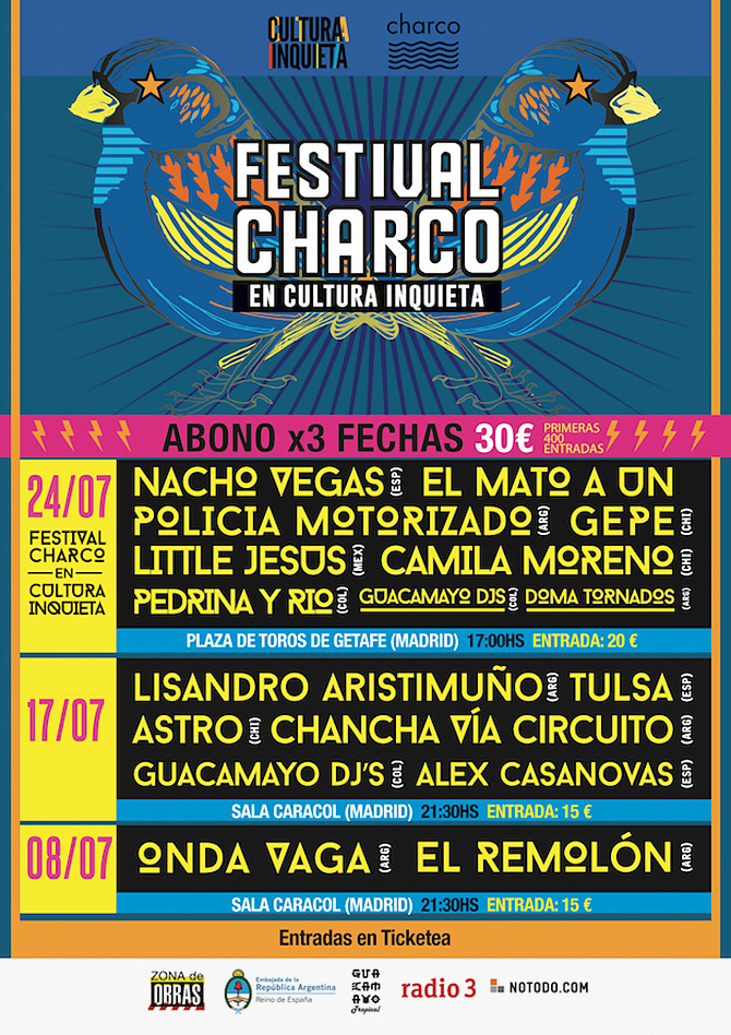 El Festival Charco tomará Madrid en julio