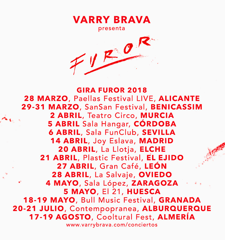 Varry Brava Gira presentación Furor