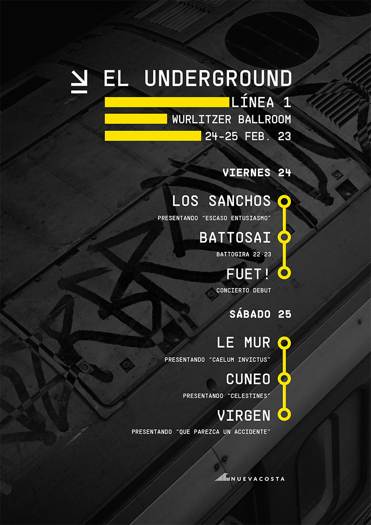 Festival El Underground – Sala Wurlitzer Ballroom Madrid